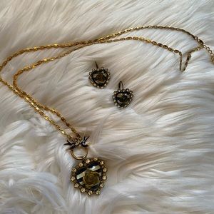 Betsy Johnson necklace and earrings set